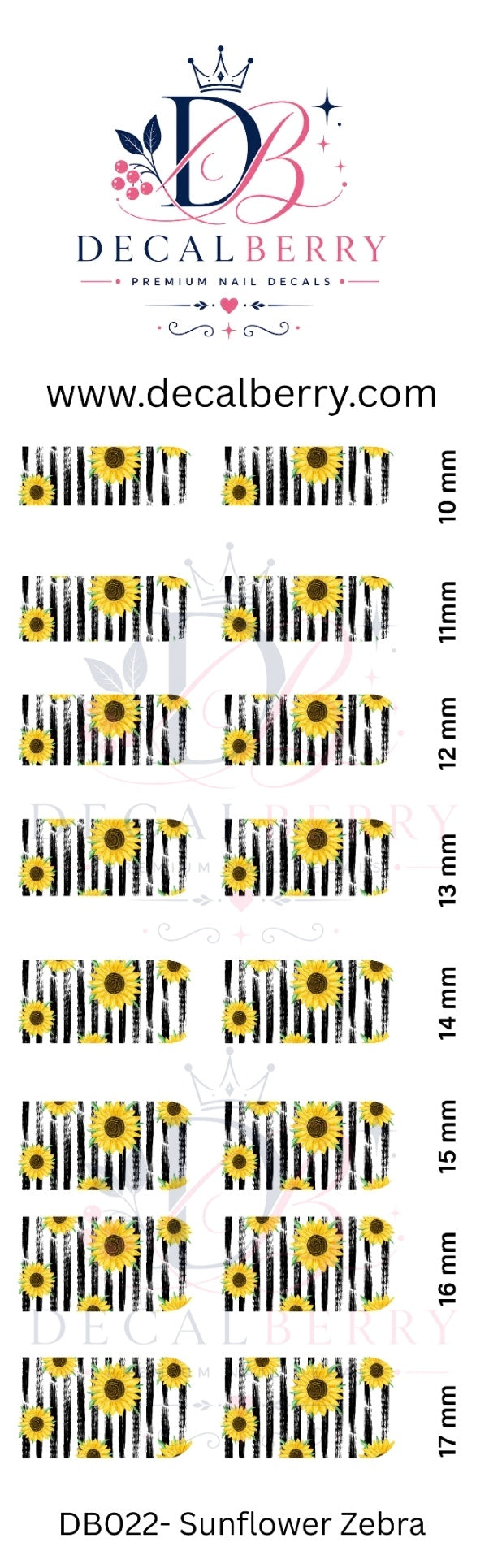 DB022- Sunflower Zebra