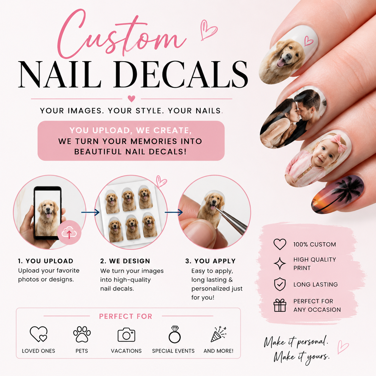 Custom Nail Decals — Upload Your Design